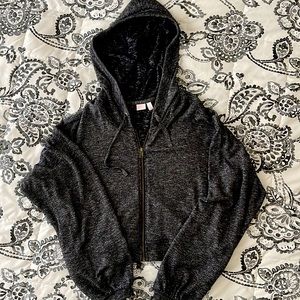 Make + Model Gray Hooded Sweater